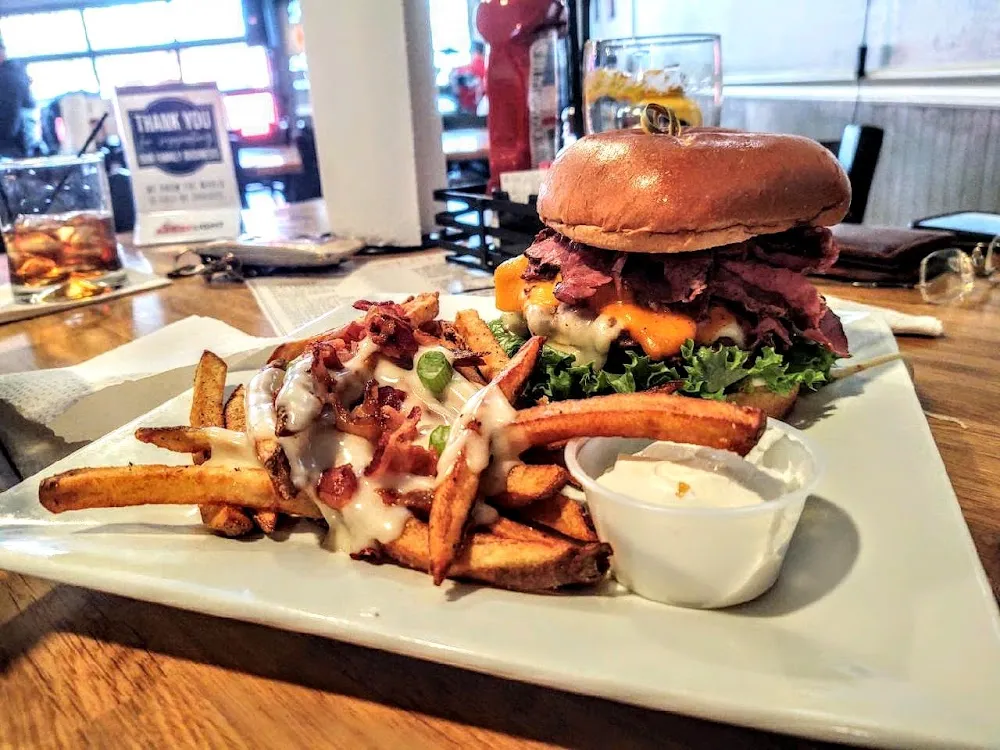 1st Street Beast Burger w Loaded Fries
